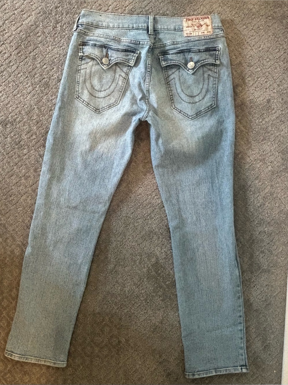 True Religion GENO Relaxed Slim Jeans Men’s 32 Light Wash Denim